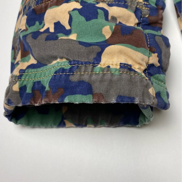 Vintage Baby Gap Bear Print Camo Style Cargo Pants Fully Lined Size 12-18 Months - Picture 11 of 13